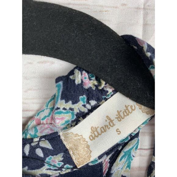 Altar’d State Halter Dress Womens Size Small Urban Outfitters navy Floral - Picture 3 of 6
